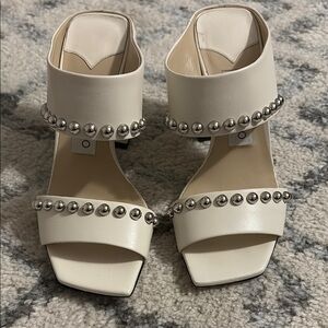 Jimmy Choo Matty 85 white studded 35